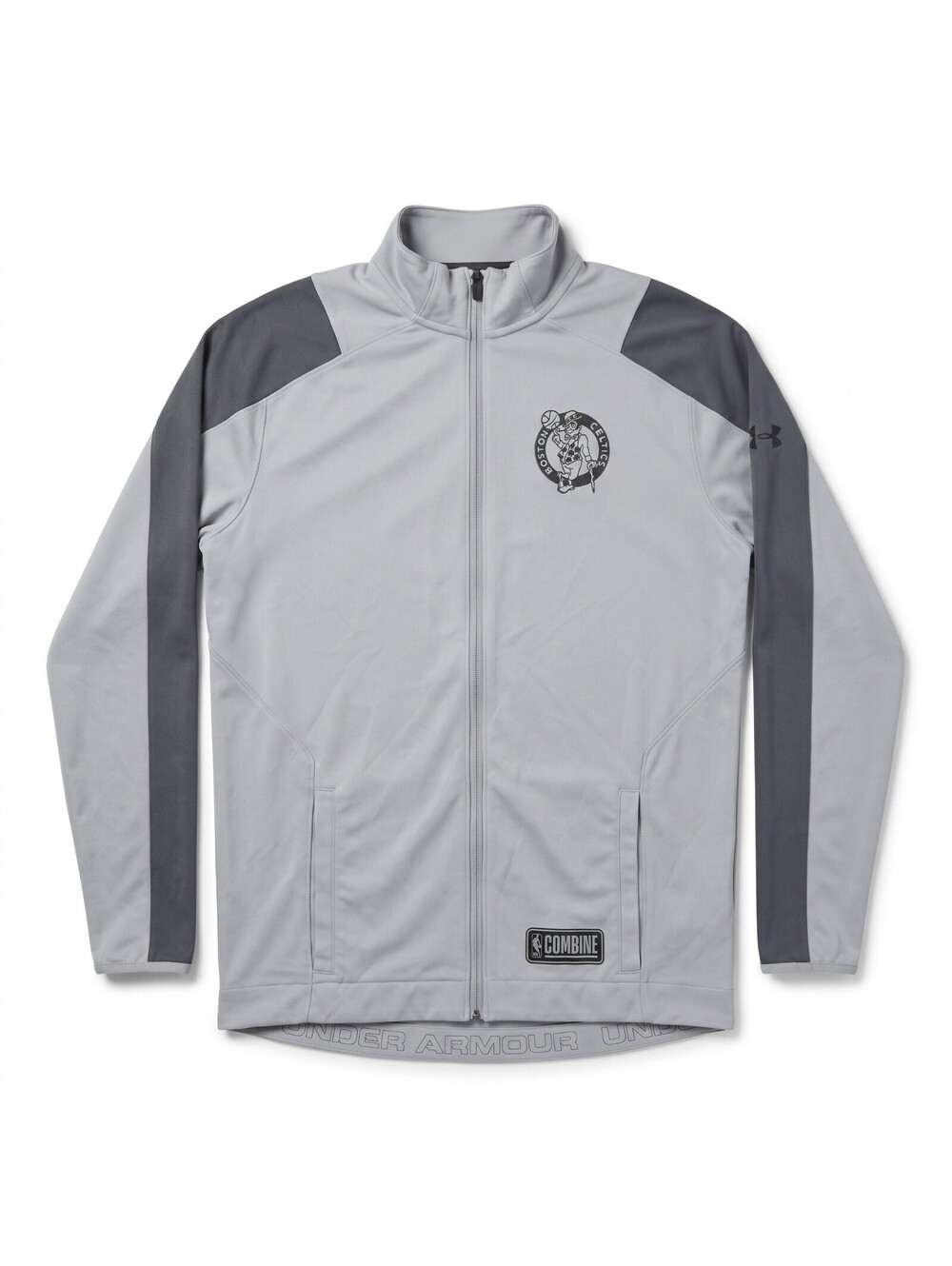 Under Armour Boston Celtics Jacket Mens M NBA Combine Gray Full Zip Track